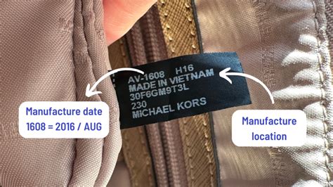 michael kors serial numbers on purses